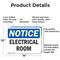 Signmission Electrical Room, 14 in W x Rectangle, Aluminum OS-2PACK-NS-A-1014-L-15568 - alternate 7